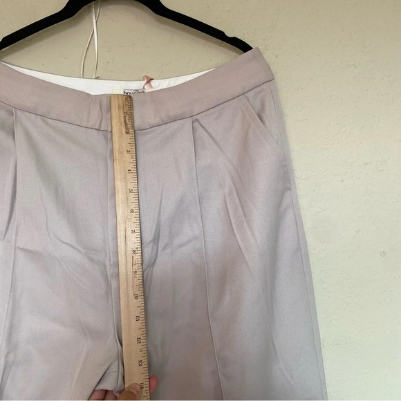 NWT House of CB Alivia BEIGE LOOSE FIT TROUSERS straight leg minimalist size M - Picture 14 of 16